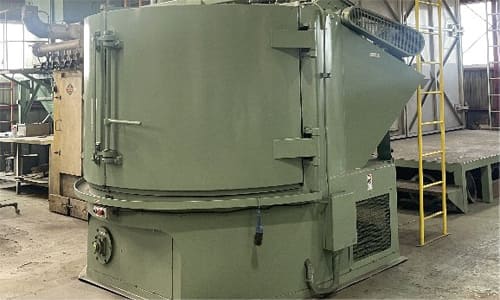 秋元産業株式会社のテーブル式ショットブラスト　最大ワークφ1800